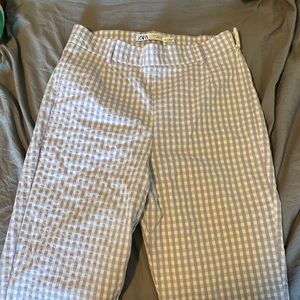 Zara purple gingham pants